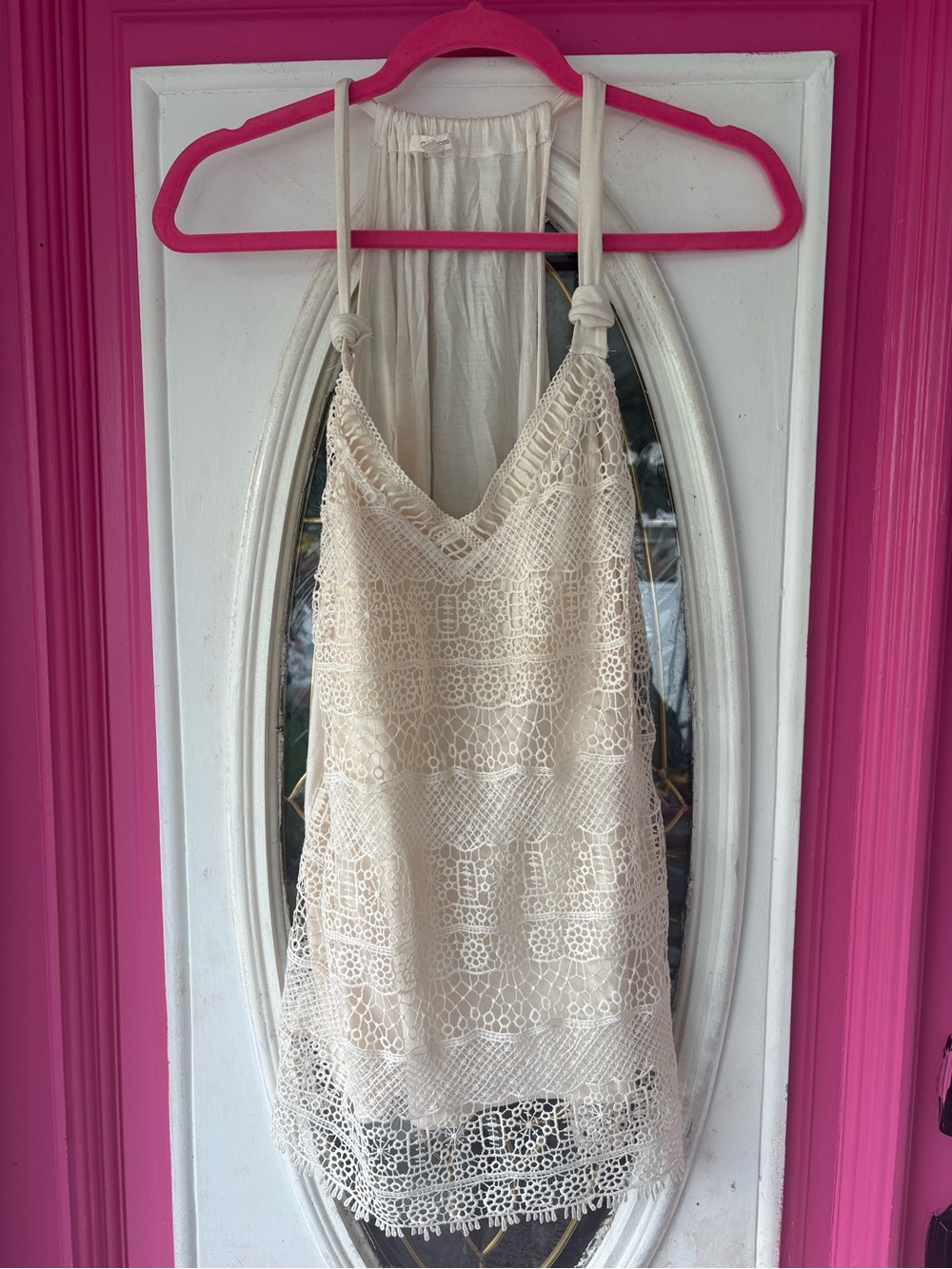 Maurices Cream Crochet Lace Cami Top